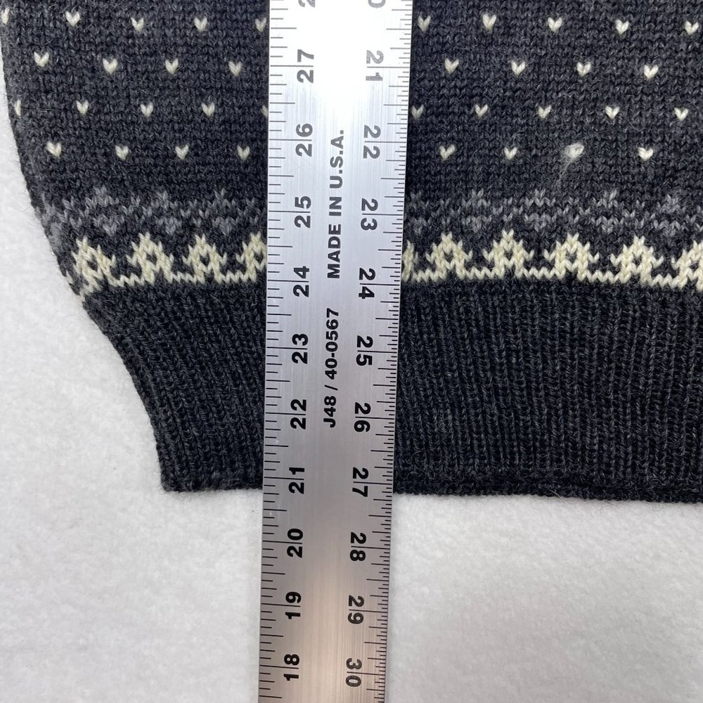 Dale Of Norway Mens Nowegian Wool Fair Isle Reindeer Sweater Size L Clasp Thick - Picture 5 of 12